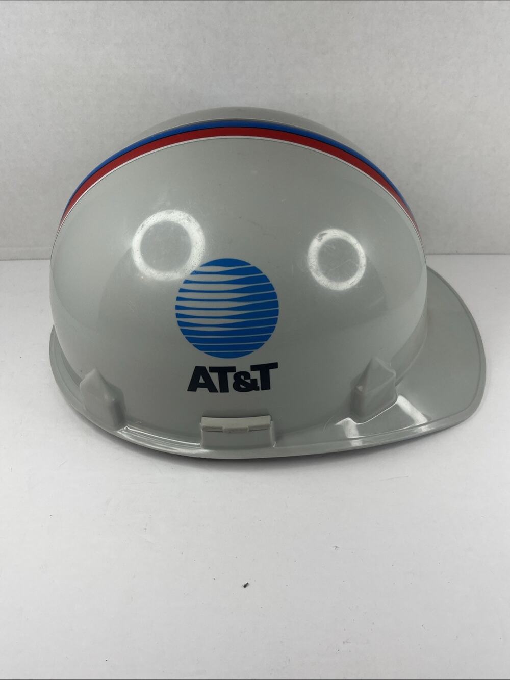 Vintage 1986 Jackson Products AT&T Telephone Lineman's Grey Hard Hat Helmet